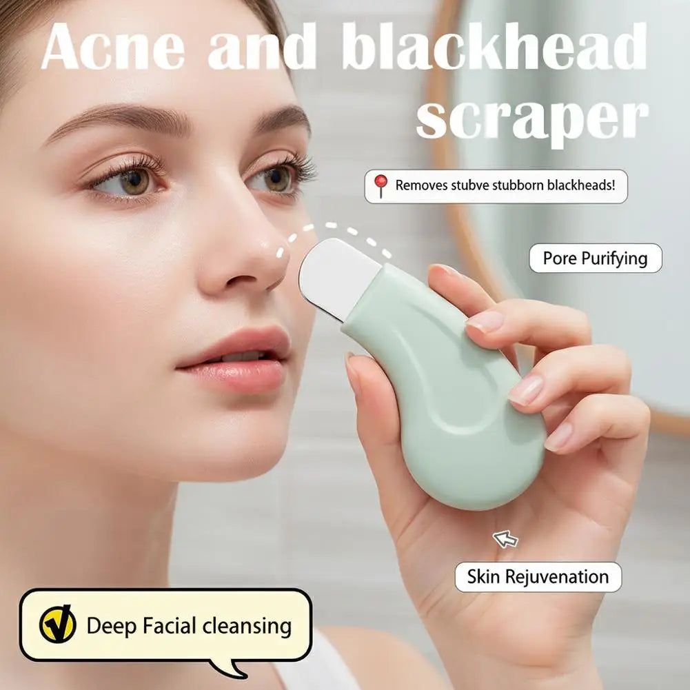 Blackhead Remover Scraper for Deep Cleansing, Skin Scrubber Facial Cleansing Spatula Beauty Skin Care Tool for Men and Women Quake