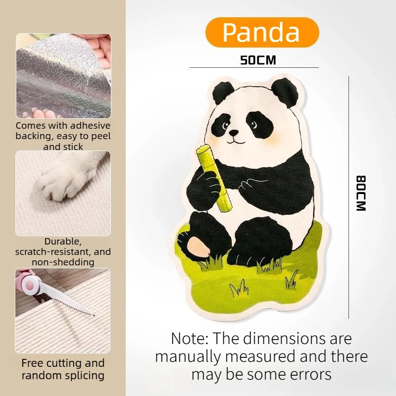 Wall Mounted Felt Cat Scratcher Pad Durable No Crumbles Cat Scratch Mat Protect Sofa Vertical Cat Scratching Pad for Kitten Quake panda
