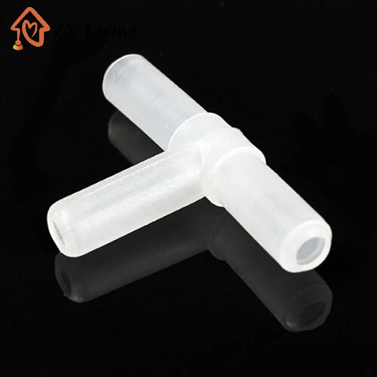 10/100Pcs Plastic Aquarium Air Tee Joints T 3-Way Joints T-junction Fish Tank Air Pump Line Tubing Pipeline Connectors Quake
