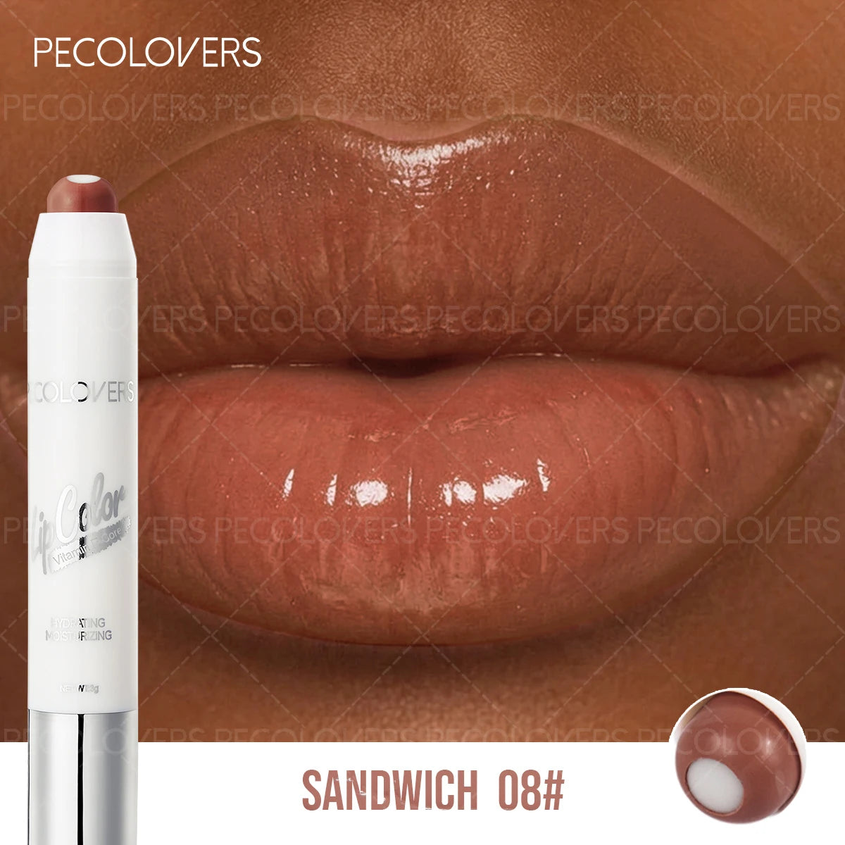 Sandwich Lipstick Pen, Moisturizing Lip Gloss, Long-lasting, Non-drying, Multi-color Options, Lip Cosmetics Quake 08