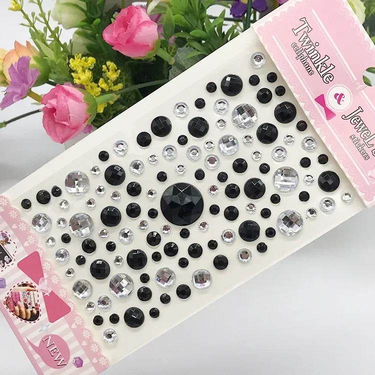 Rhinestone Crystal Face Stickers – DIY Gem Makeup Decor