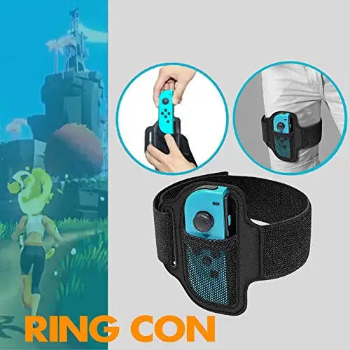 Ring-Con Grips and Leg Strap for Ring Fit Adventure Switch Game Quake