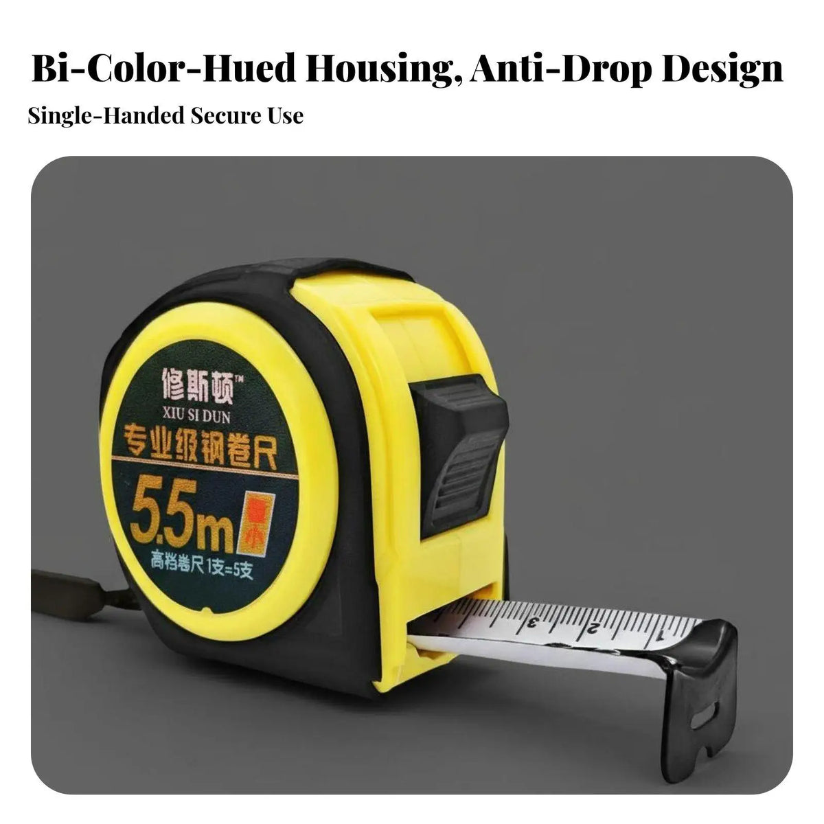 Retractable Steel Tape Measure 7.5m Professional Metric Ruler with Rubber Casing and Wrist Strap for Carpenters Quake