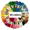 12/24/36/50 Anchor Similar DMC Cross Stitch Cotton Embroidery Thread Floss Sewing Skeins Craft Not Repeat Cross Stitch Quake 50 Color no repeat
