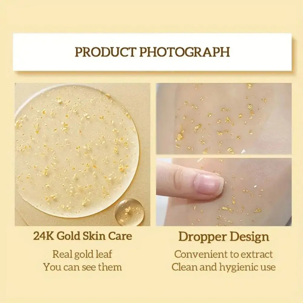 24K Anti Aging Face Lifting Nourishing Repair Collagen For Smooth Supple Skin Gold Facial Serum Deeply Nourishes The Skin Quake