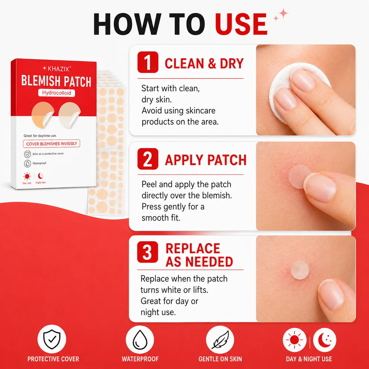 80/200/400pcs Hydrocolloid Acne Pimple Patch, Hydrocolloid Spot Stickers, Covering Zits and Defect, Nighttime Spot Quake