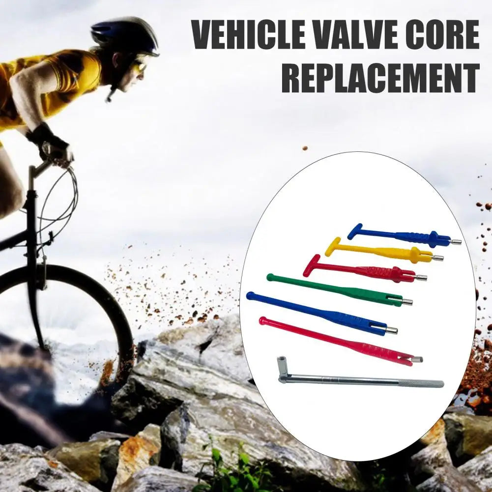 Automotive Tire Valve Installer Tire Valve Stem Puller Tool Kit Reusable Valve Core Remover Universal Stem Extenders for Rv Quake