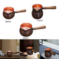 Copper Tea Kettle Hammered Tea Kettle with Side Handle 300-350ml Small Tea Boiler Teapot for Home Tea House Picnic Outdoor Quake 300ml