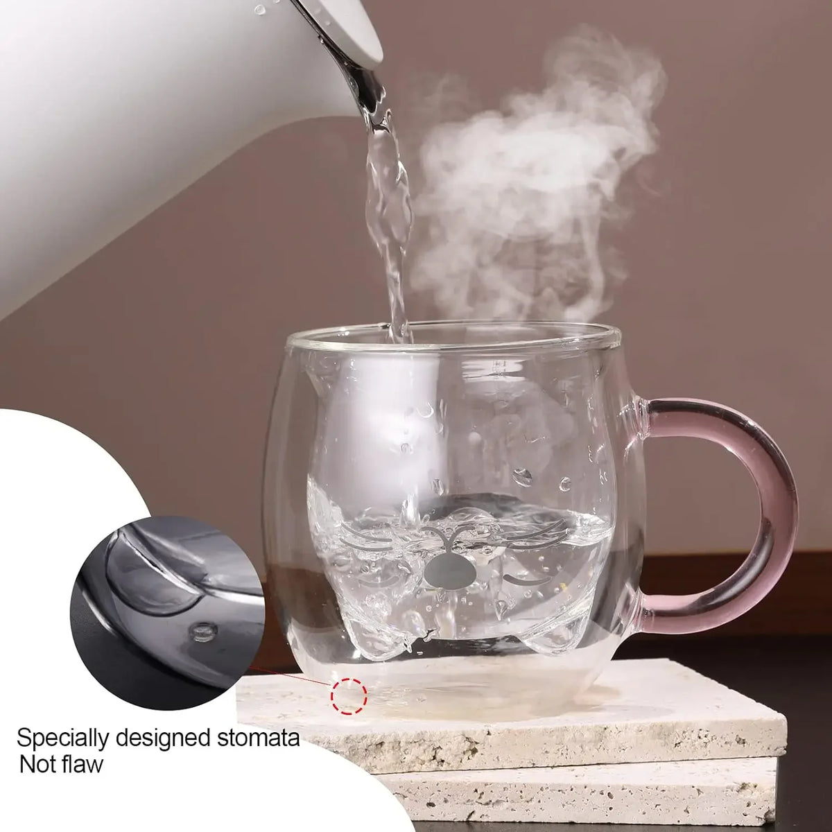 1/2pcs Cute Cat Mugs With Handle Glass Double Wall Insulated Glass Espresso Cup Coffee Milk Mug Gift Quake