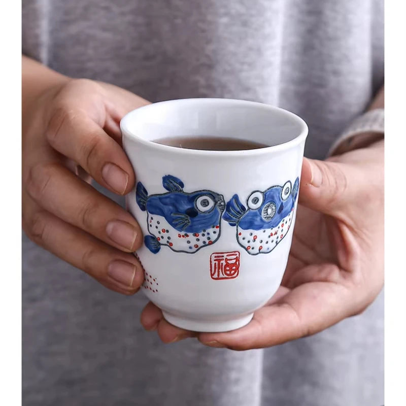 Japanese Style Ceramic Cup Hand Painted Home Tea Cup Japanese Cuisine Ceramic Coffee Quake