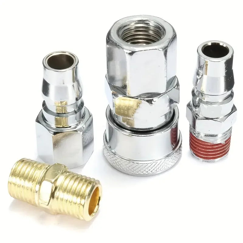 10pcs Quick Coupler Set 1/4'' Air Hose Connector Fittings for Air Tools Quake