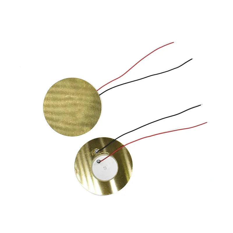 10pcs Buzze Piezoelectric Piezo Ceramic Copper sheet 12/15/18/20/27/35MM/50MM Sounder Sensor Trigger Drum Disc With Copper Wire Quake