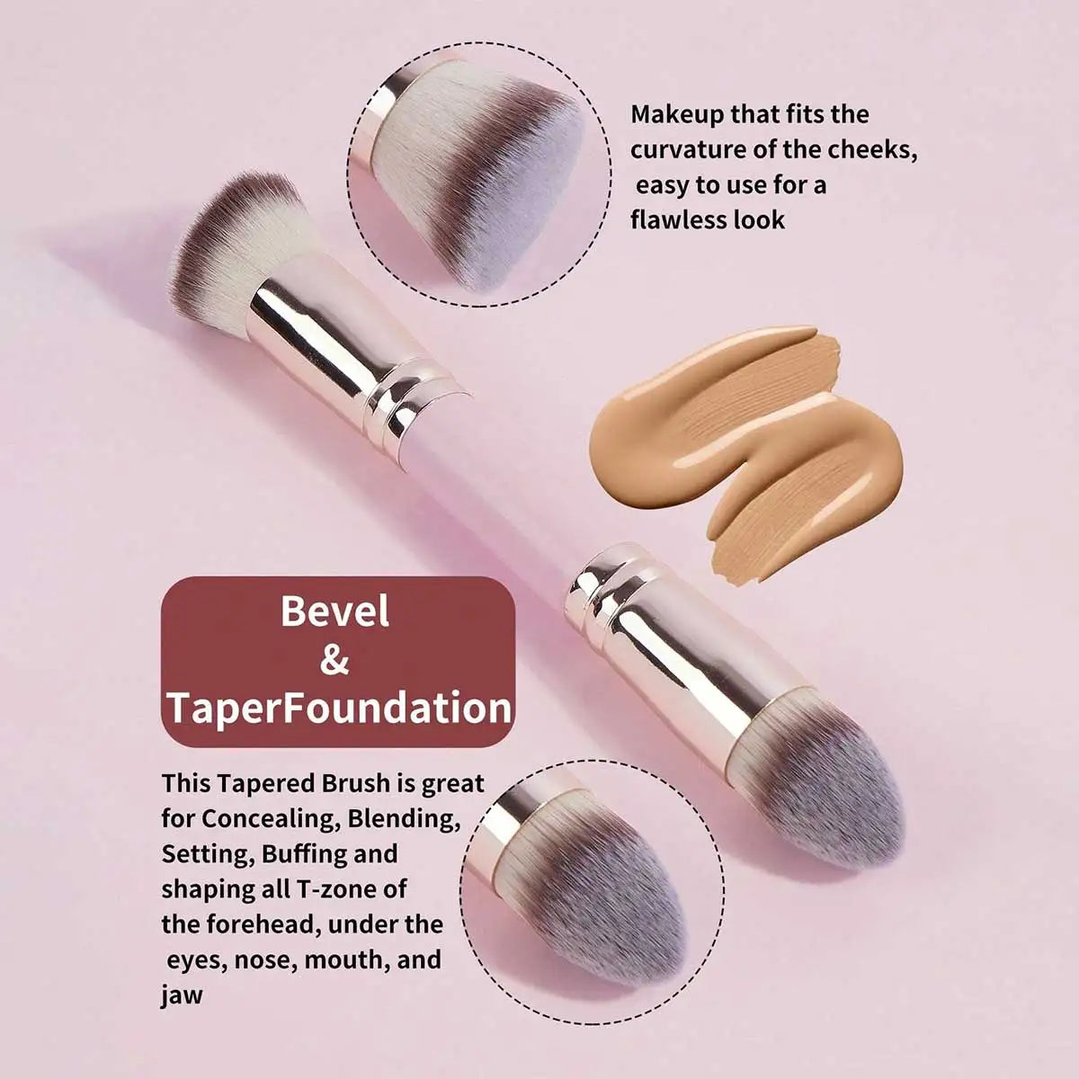 4pcs Basic Makeup Brushes Set With Box Dual-ended Foundations Powder Blush Details for Eyeshadow Brushes Beginner Travel Quake