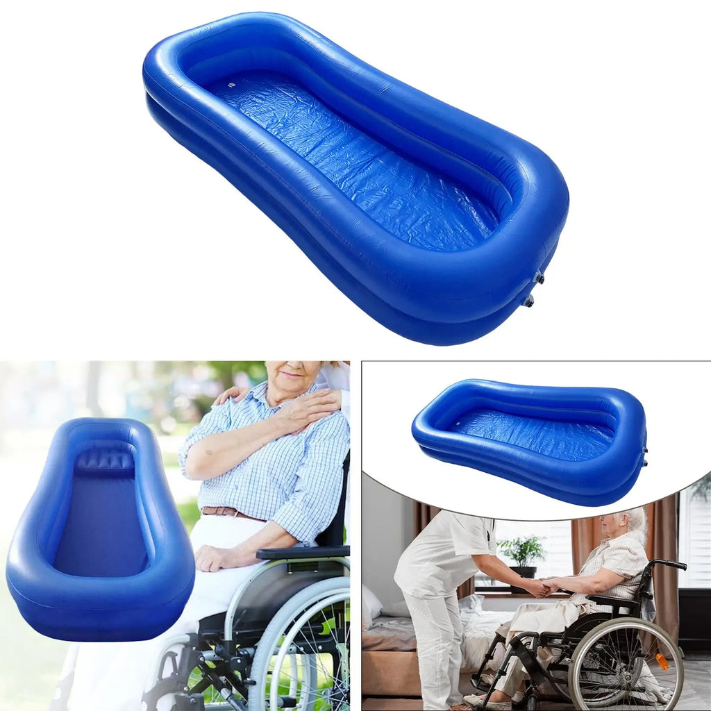 Inflatable Bathtub Bath Basin Portable PVC Easy to Use Adjustable Body Washing Quake