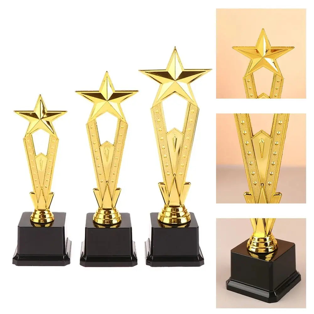 Golden Award Trophy Star Singing Dancing Competition Reward Prize Cup Craft Souvenirs School Rewarding Supply Quake