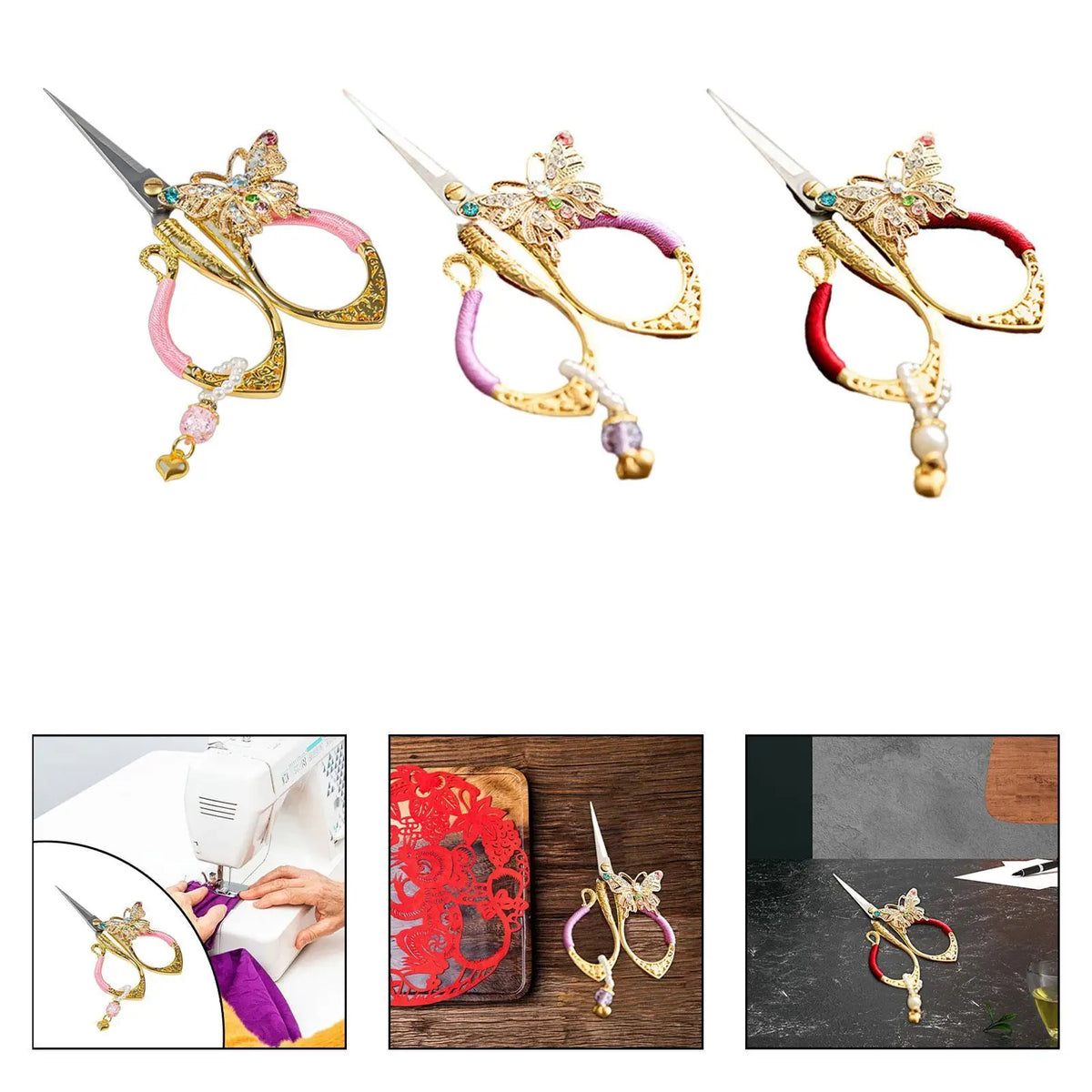 Sewing Scissors Detail Shears Yarn Thread Cutter DIY Projects Tea Scissors Small Scissors for Knitting Needlework Quilting Quake