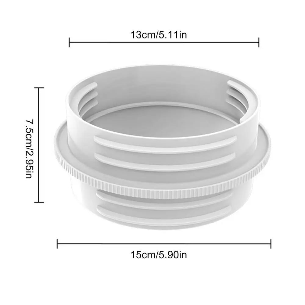 Universal Portable AC Exhaust Hose Connector, Insulated Air Conditioner Coupler for Window/Door/Wall | Sealable Vent Kit Adapter Quake White