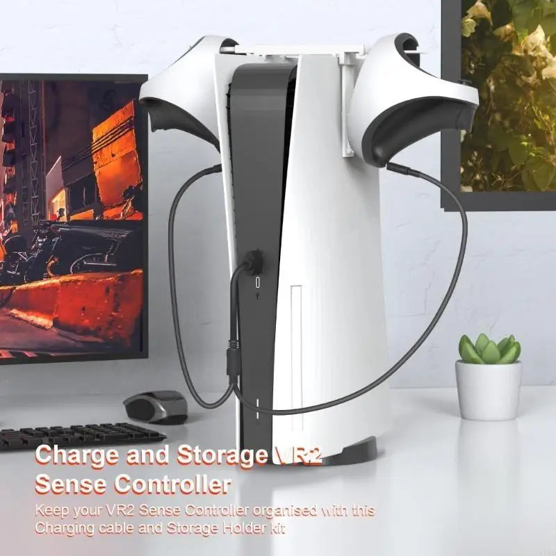 Durablility Stand Display Holder Charging Cord for PS 2 Headset K1KF Quake