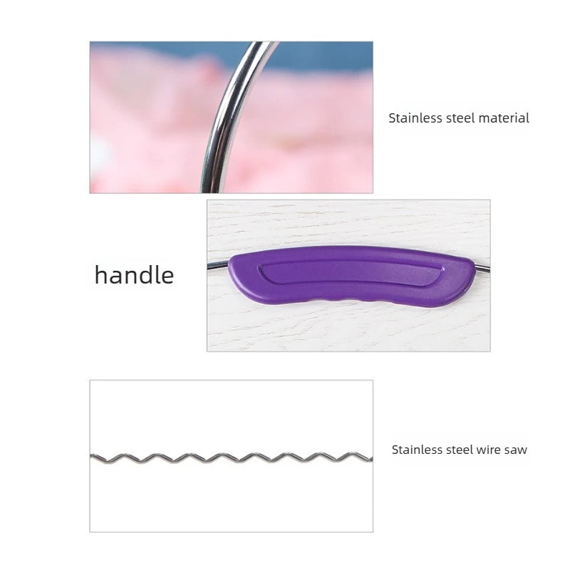 Adjustable Cake Leveler Slicer Stainless Steel Wire Bread Cutter DIY Toast Layer Slicing Tool for Home Baking Quake