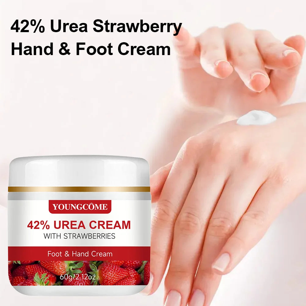 42% urea strawberry hand and foot cream,moisturizes andsmooths your hands and feet,suitable for men and women of all skin types Quake