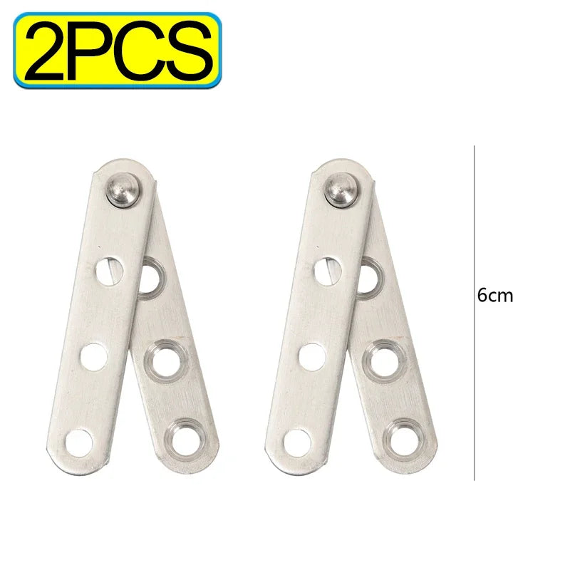 12/2PCS Stainless Steel Pivot Hinge Rotating Cabinet Door Invisible Hinge Upper and Lower Axis Hinges Furniture Hardware Tools Quake 2PCS