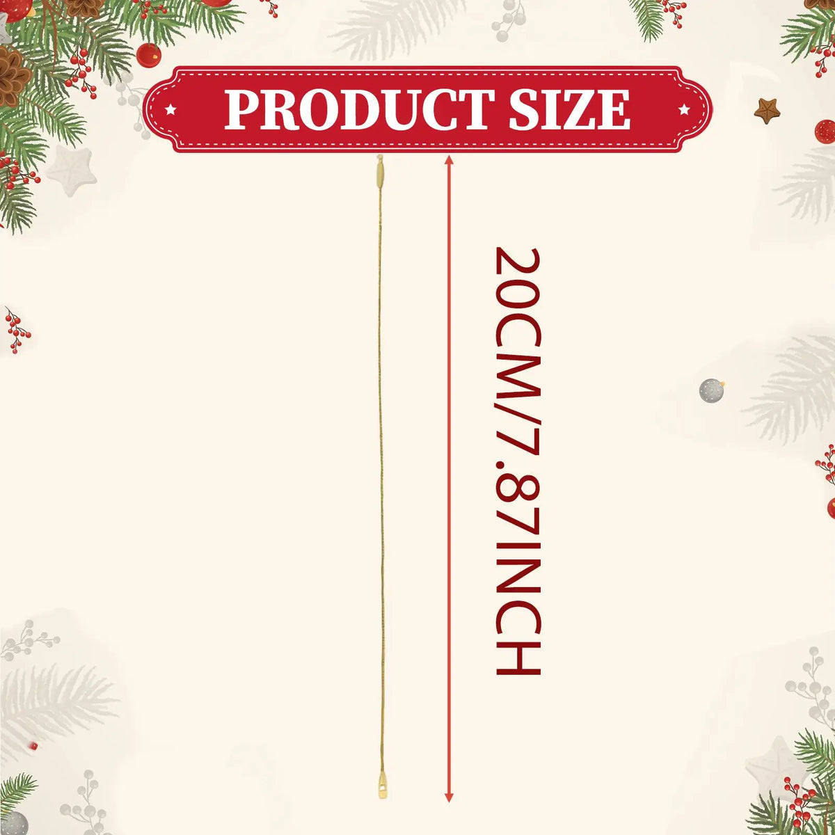 Precut String Christmas Ornament Hooks with Snap for Hanging Crystal Balls Crafts and Tags for Christmas Tree Decoration Quake