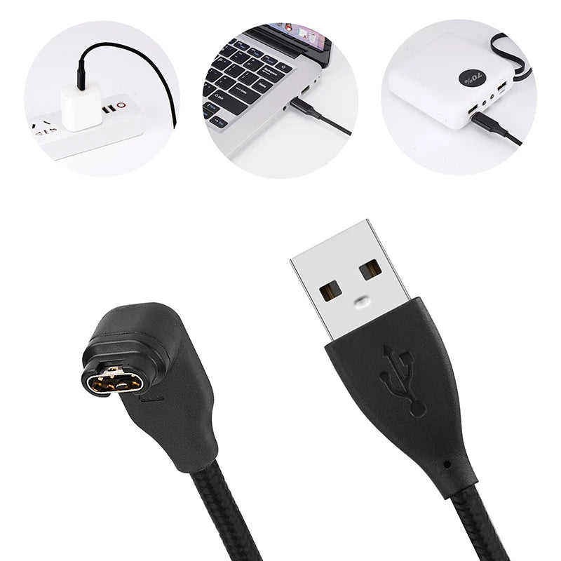 USB Charging Cable For Garmin Fenix 7 7S 7X 6 6S 6X 5 5X 5S Plus Vivoactive 3 Forerunner 945 935 245 255 Charger Dock Quake