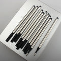 JINHAO 10/PCS Metal Spiral Mouth Refills 0.7mm Roller Ballpoint Pen Business Ball Pen Refills Office School Supply Stationery Quake 10 PCS Black