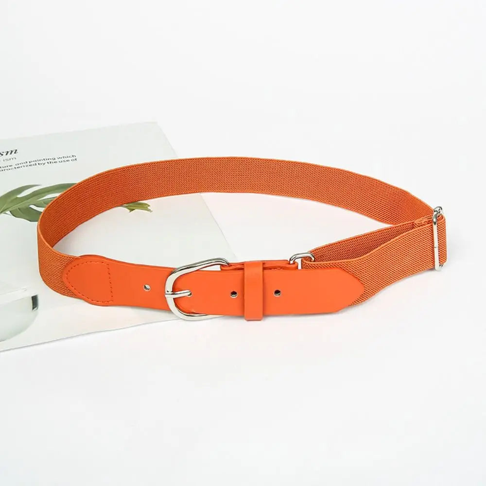 Decoration Adjustable Children Waistband Waiststrap Elastic WaistBelt Baseball Belt Quake orange