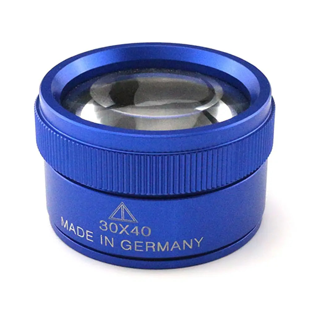 Professional Mini Premium Glass Lens Loop HD Magnifier Measuring Magnifier Microscope Quake Blue