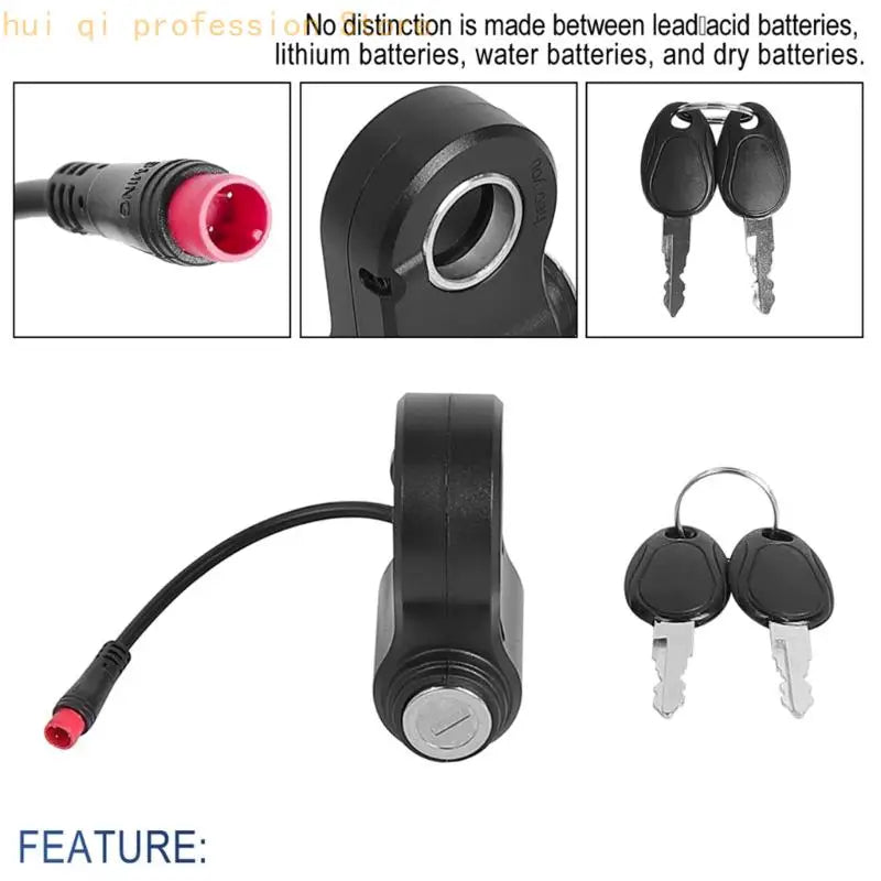 Anti Theft Keyed Lock For 2pin Scooter Throttle Accelerator Power Switches Part H8WE Quake