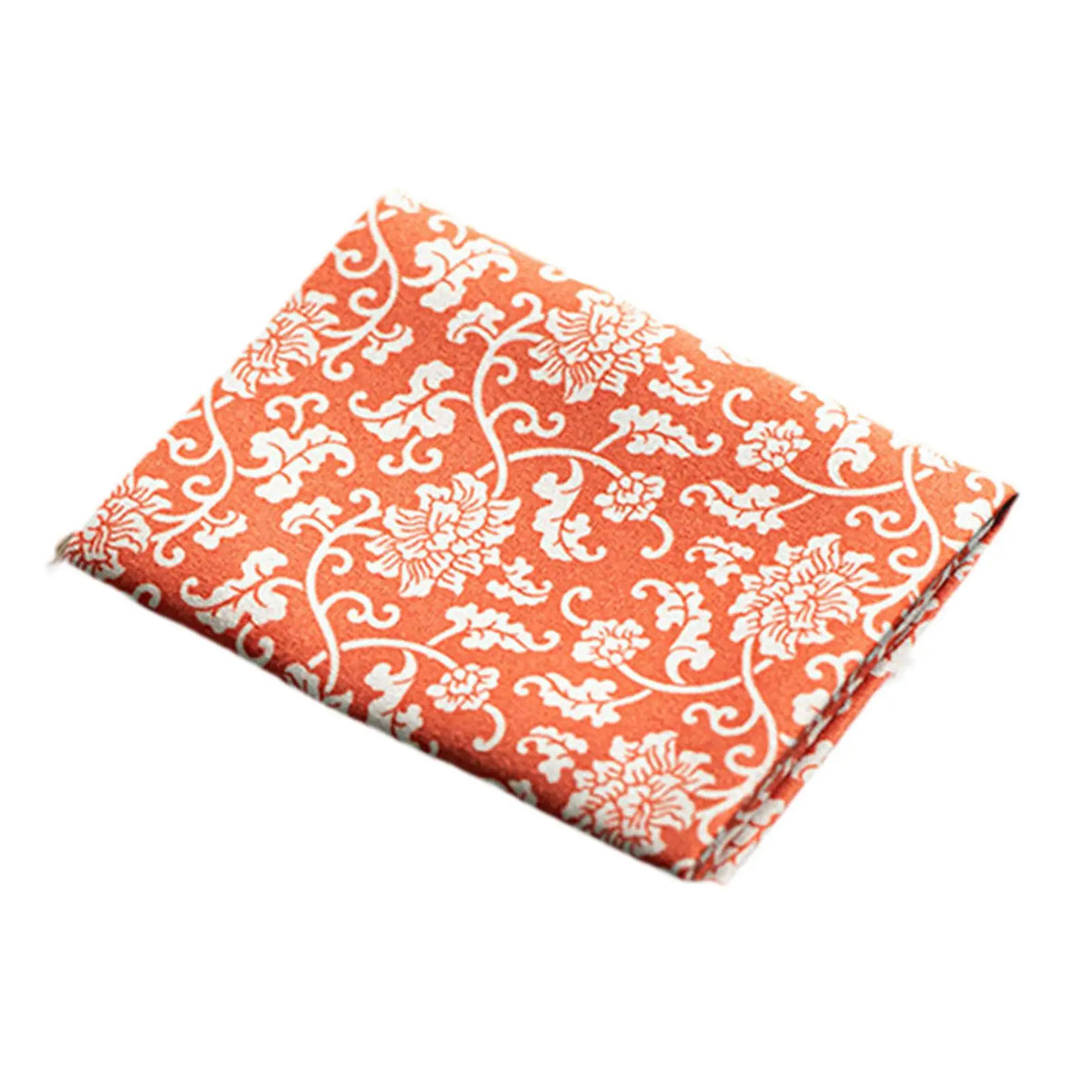 Chinese Tea Towel Tea Ceremony Accessory Washable Kung Fu Tea Towel Absorbent Towel for Farmhouse Hotel Teahouse Party Home Quake Orange