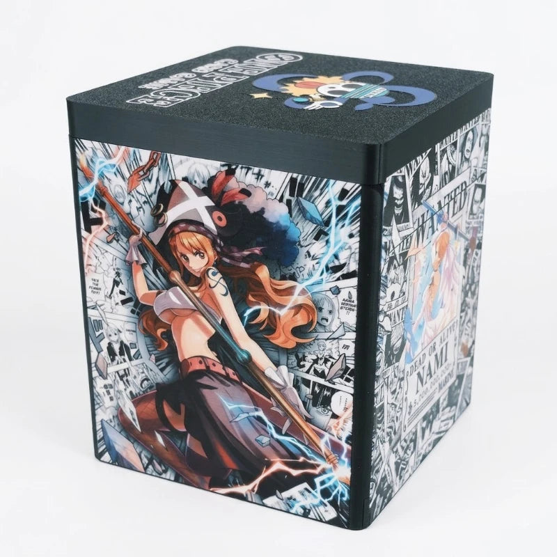 Hot New One Piece Nami 3D Printed Card Storage Box Large Capacity Deck Holder Desktop Decor Organizer Anime Gift for Fans Quake