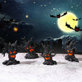 4 Pieces Halloween Decoration Halloween Tree Creative Resin Ghosts Cute Ornaments Spooky Tree for Patio Shelf Tabletop Porch Quake Default Title