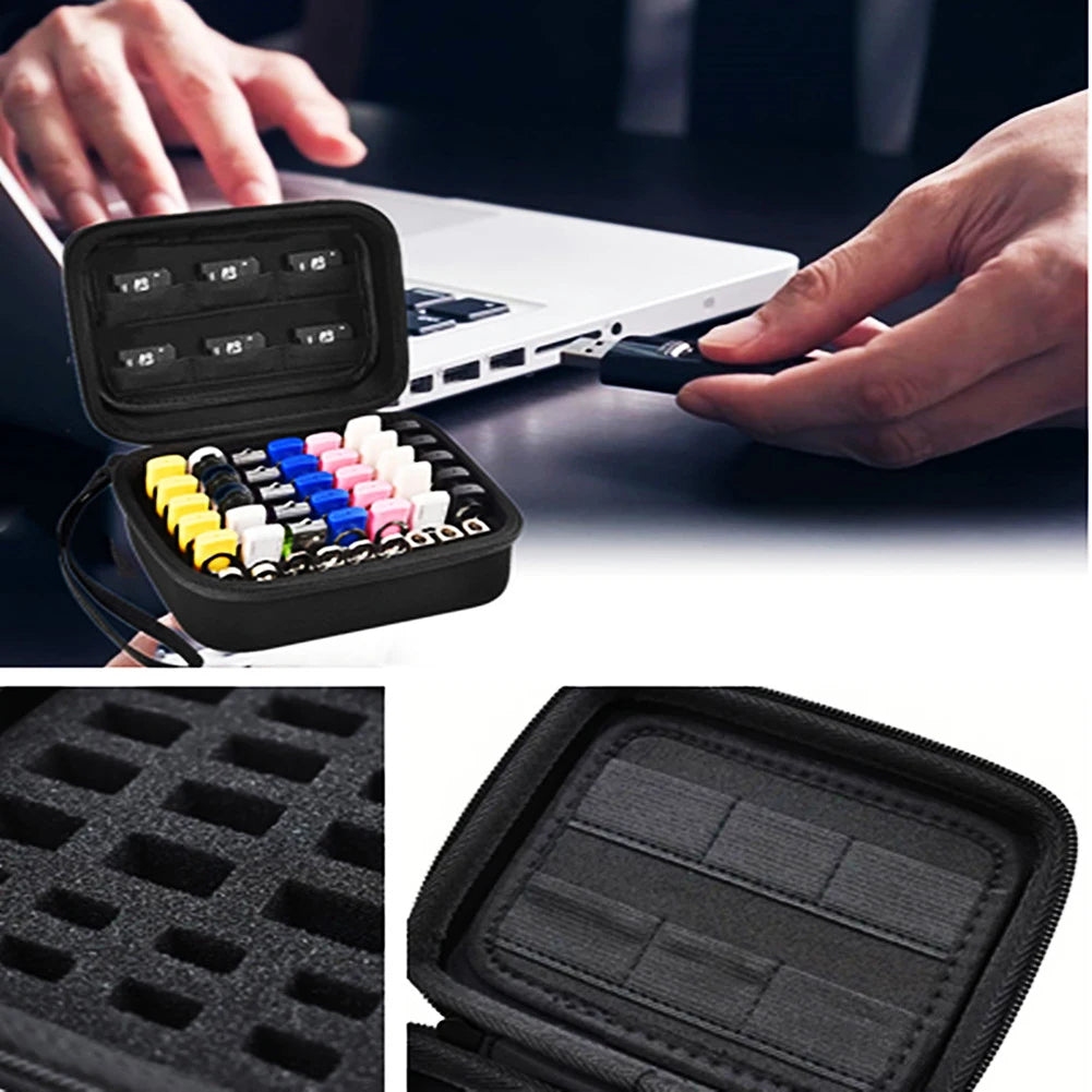 USB Flash Drive Case SD Card Thumb Drive Holder Organizer USB Storage Case Storage Case Holder for USB Flash Drive Pen Quake