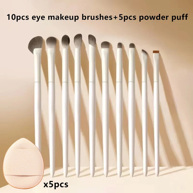 5/6/8/10pcs Makeup Brushes Set Professional Soft Eye Makeup Brushes Contouring Eyeshadow Eyeliner Eye Detail Brush Makeup Tools Quake Set-15pcs