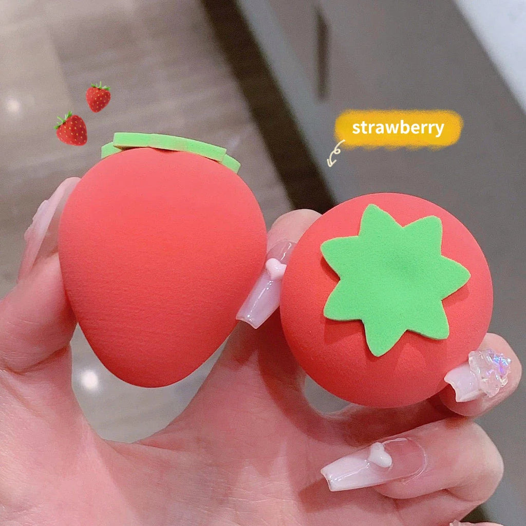 Fruit Shaped Cosmetic Puff with Storage Box for Women Face Foundation Powder Sponge Cosmetic Puff Make Up Sponge Makeup Tools Quake