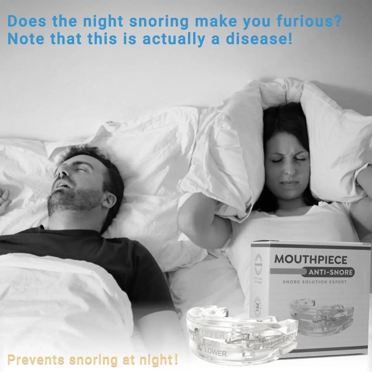 Anti Snoring Bruxism Mouth Guard Improve Sleeping Quality Anti Snoring And Apnea Snoring Device Mouth Guards with Storage Box Quake