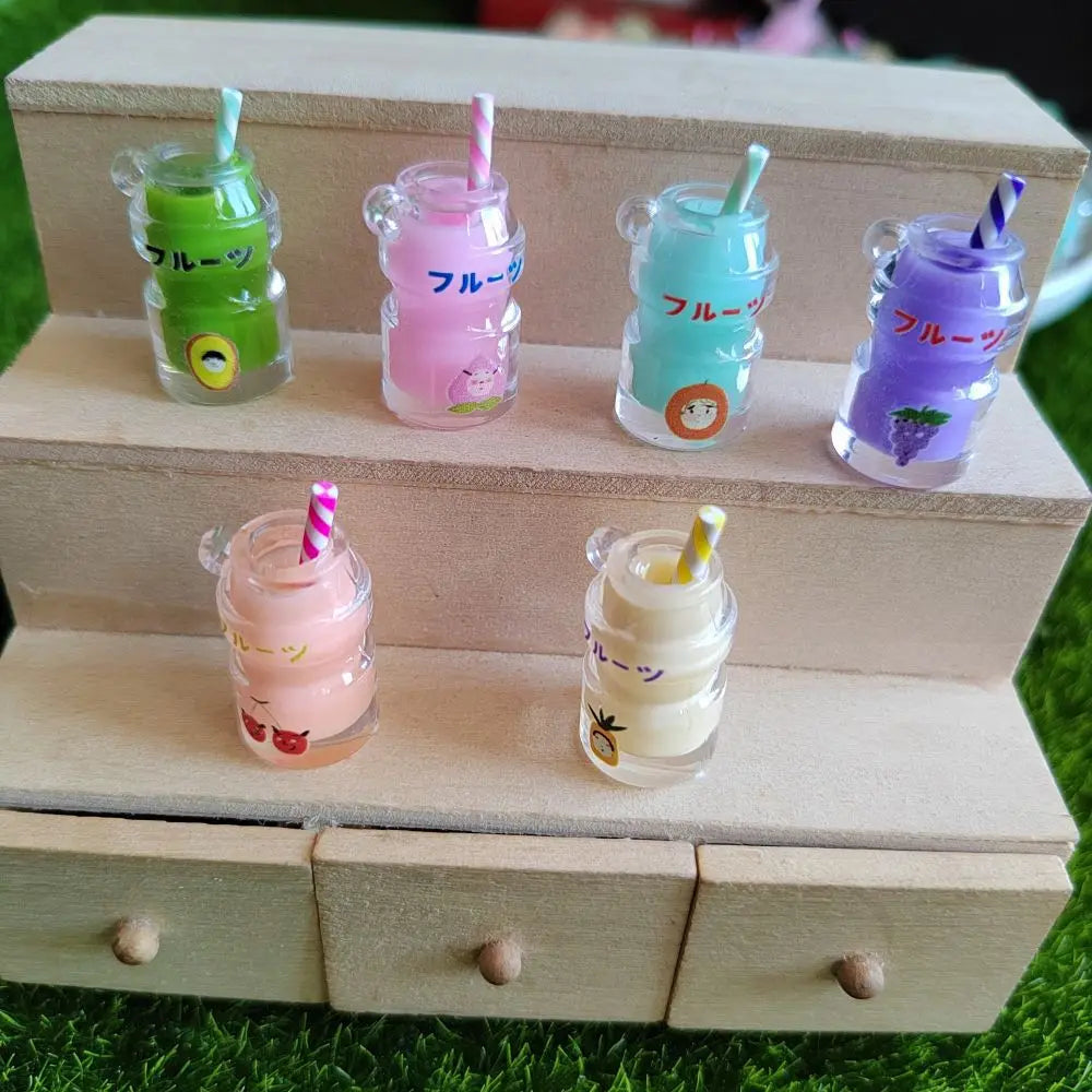 20pcs Cartoon Bear Sippy Cup Resin Flatback Cabochon Simitation Food Milk Bottle Art Supply Decoration Charm Accessories Quake