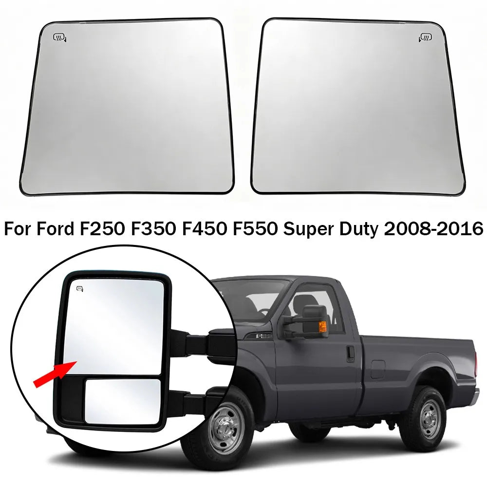 For Ford F250 F350 F450 F550 2008-2016 F150 2013-2014 1x Side Rear View Lens Split Mirror Blind Heated Door Glass Rearview Lens Quake
