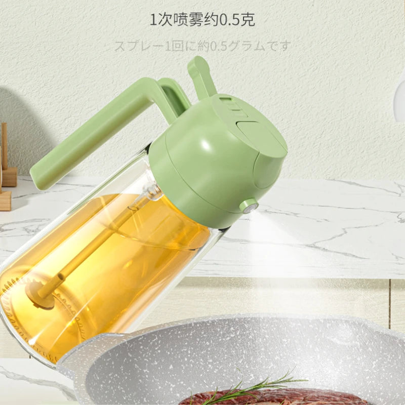 470ml Glass Spray Oil Sprayer Bottle Spray Oil Dispenser Oil Jar Cruet BBQ Kitchen Baking Roasting Picnic Kitchen Tool Quake