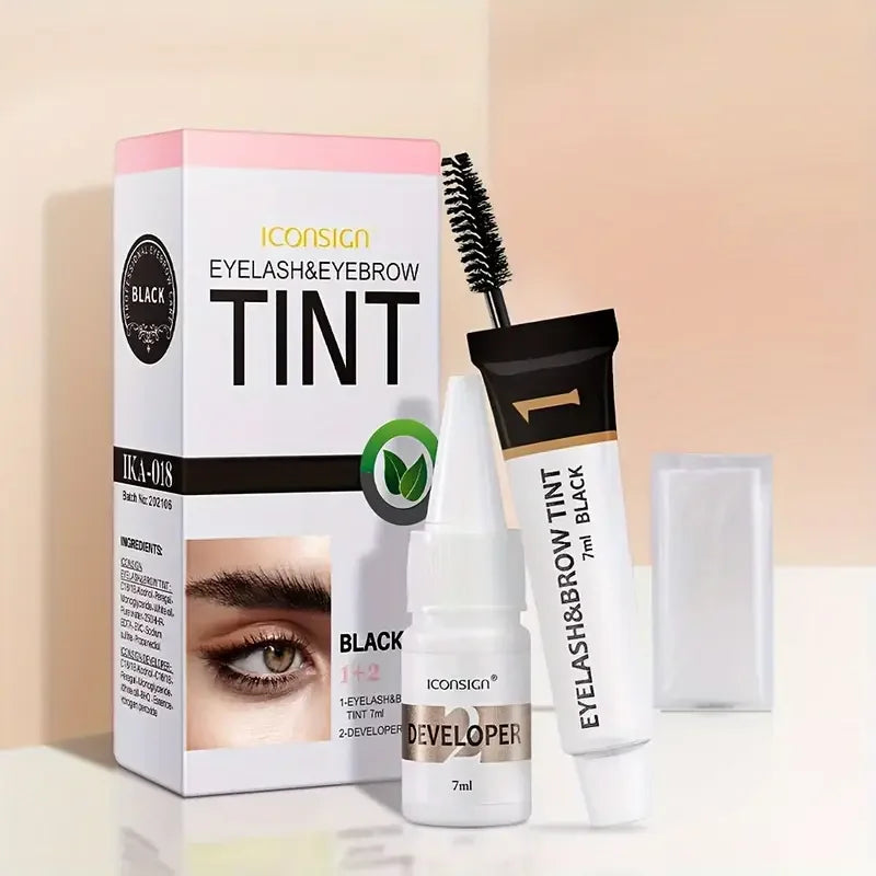Eyebrow Dye Kit, Waterproof and Sweat-proof Eyebrow Dye, Comes with a Brush, Long-lasting Eyebrow Shaping and Enhancement Effect Quake
