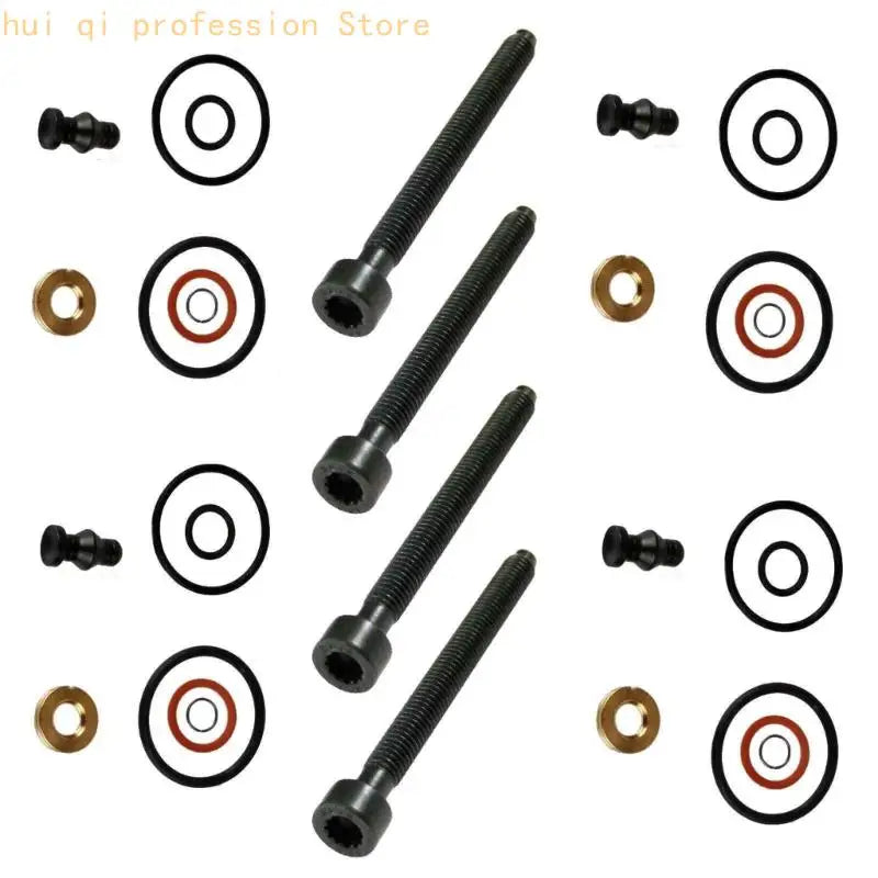 1417010997 038198051B Injector Nozzle Gasket and Bolt 4 Grouped Repair Sets with Metal and Rubber Parts for B5 B6 Engine Service Quake CN