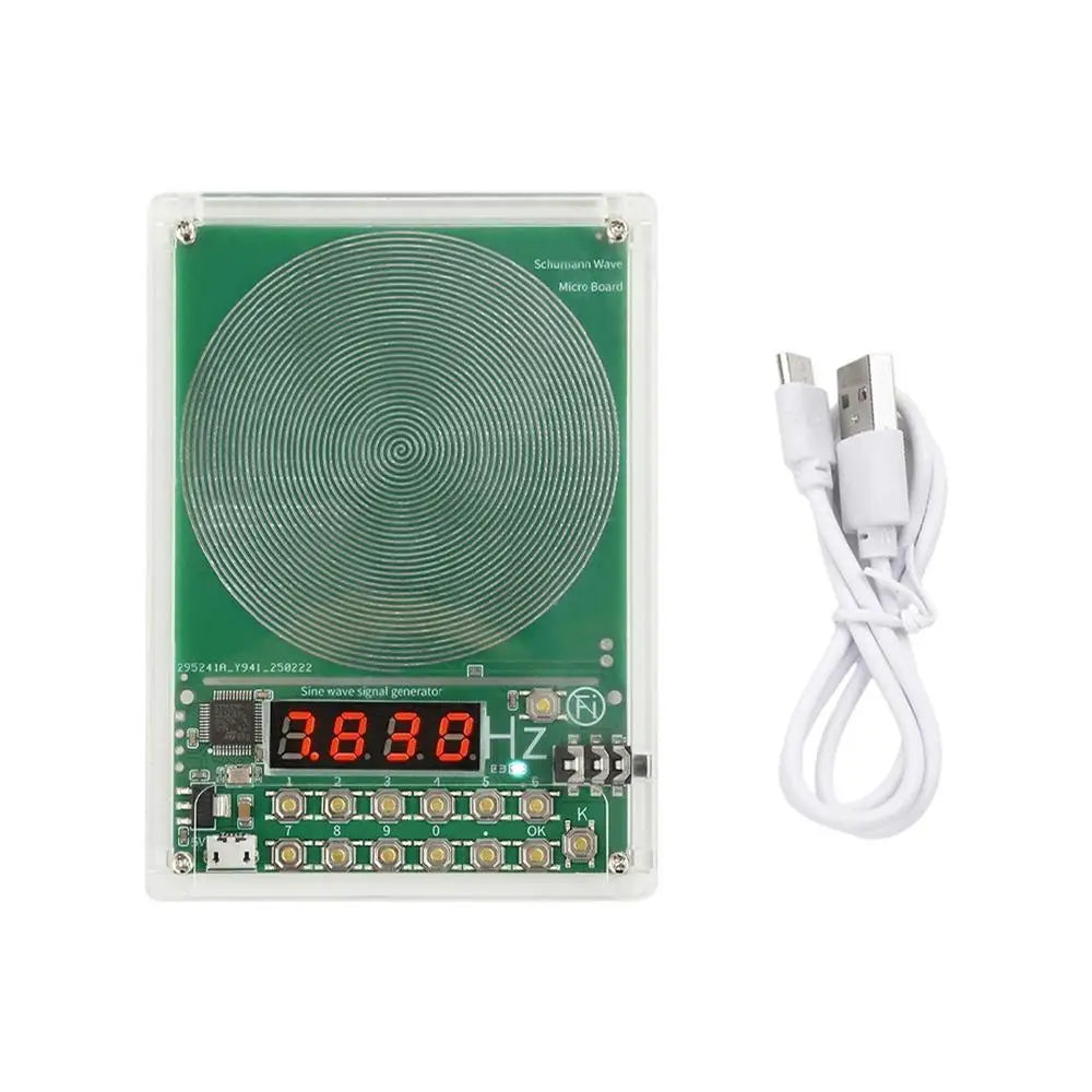 Frequency Generator 7.83hz USB Powered Sound Wave Resonance Device 0.1hz-100000hz Adjustable Calamity Frequency Generator Quake Green