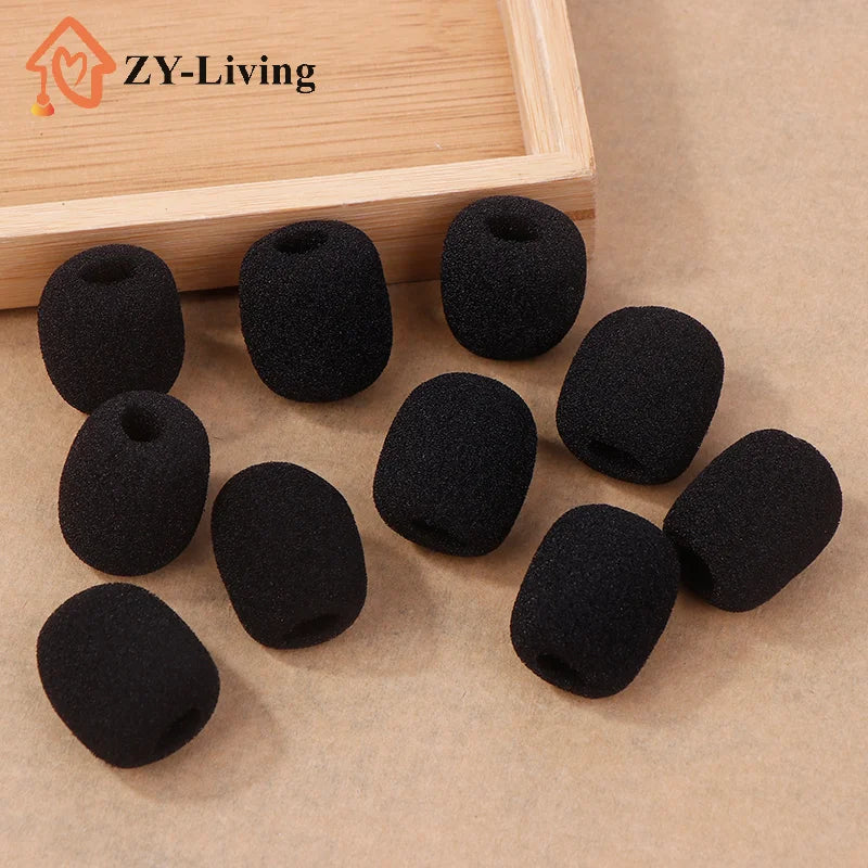 10/20PCS Black Headset Microphone Sponge For Motorcycle Intercom Helmet Bluetooth Headset Microphone Sponges Quake