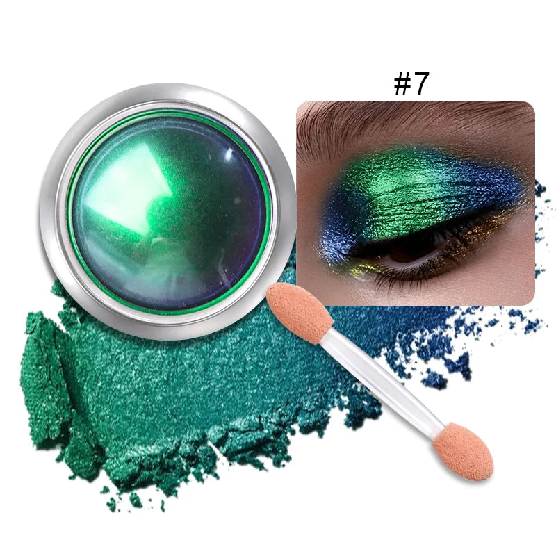 High-Pigmented MultiChrome Eyeshadow Powder MultiChrome Shifting Pigments Duochrome Chameleon Eyeshadow Infinite Chrome Powder Quake 07