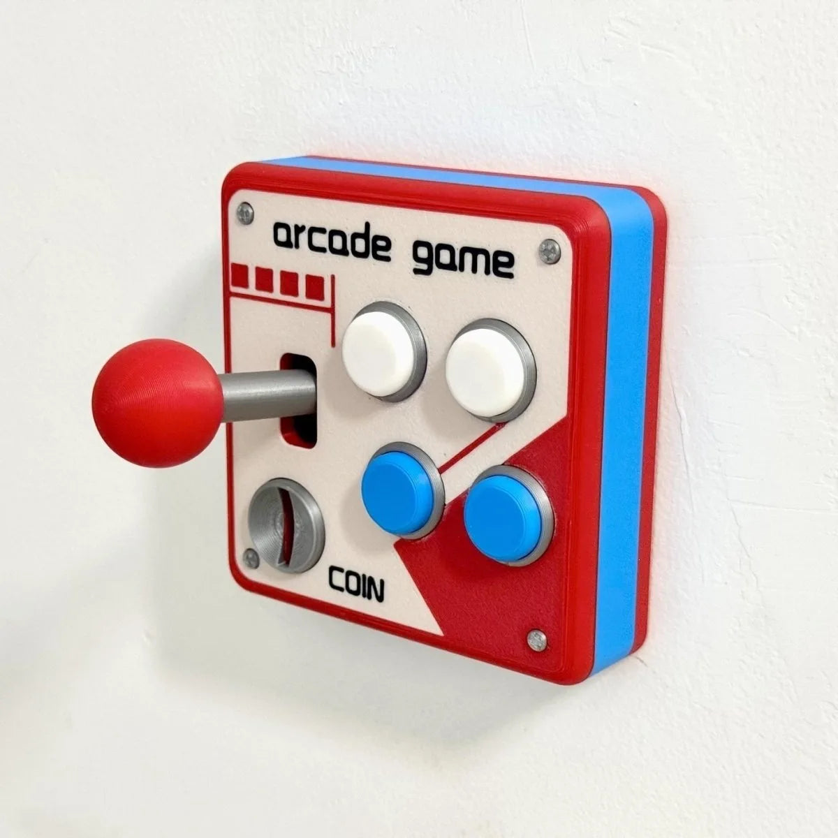 1/2PCS Retro Arcade Joystick Style 3D Printed Light Switch Cover 86 Type Wall Plate Game Room Decor Gamer Single Control Panel Quake Red Joystick
