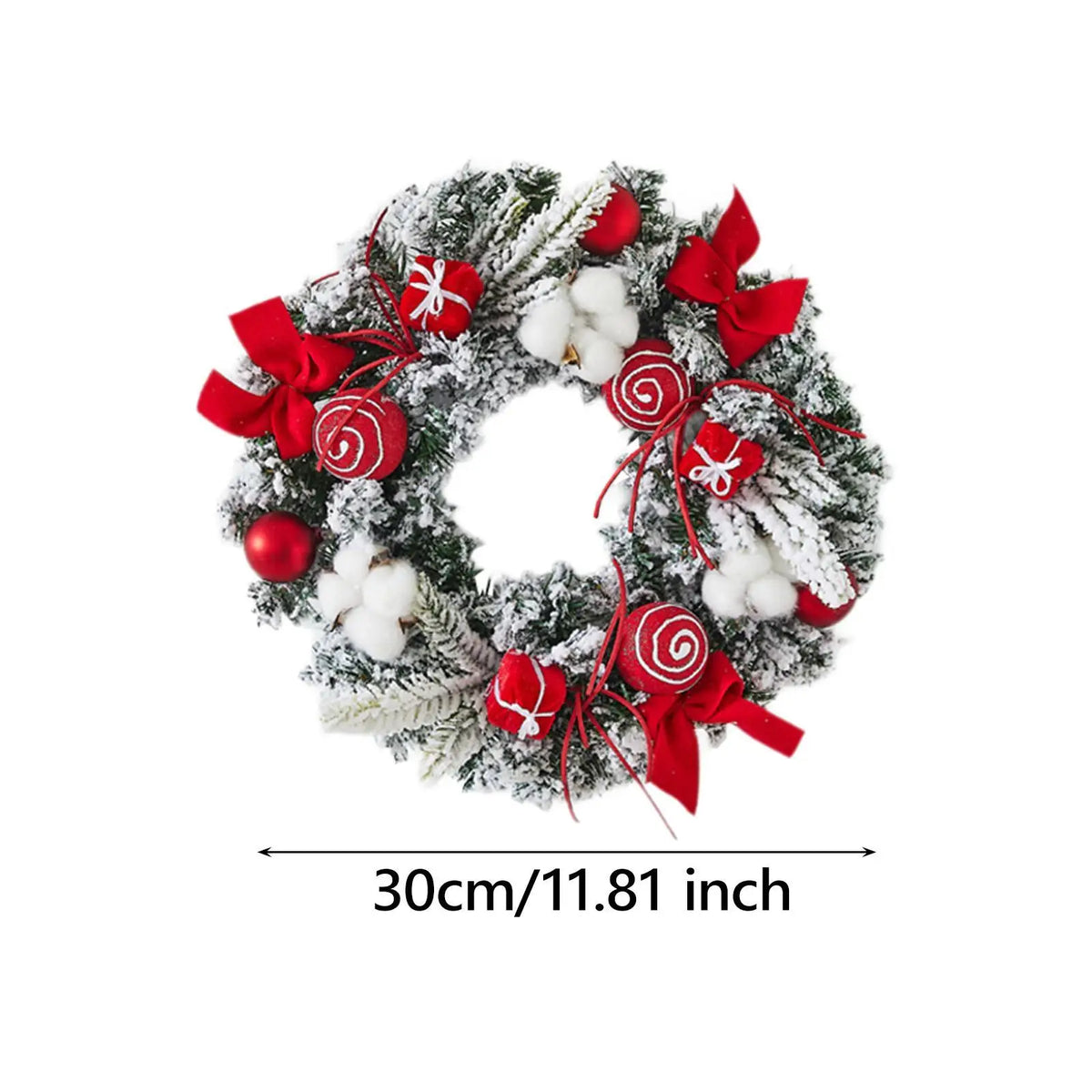 Christmas Wreath Decorations Backdrop Christmas Tree Hanging Porch Holiday Outside Indoors Office Party Christmas Door Wreaths Quake