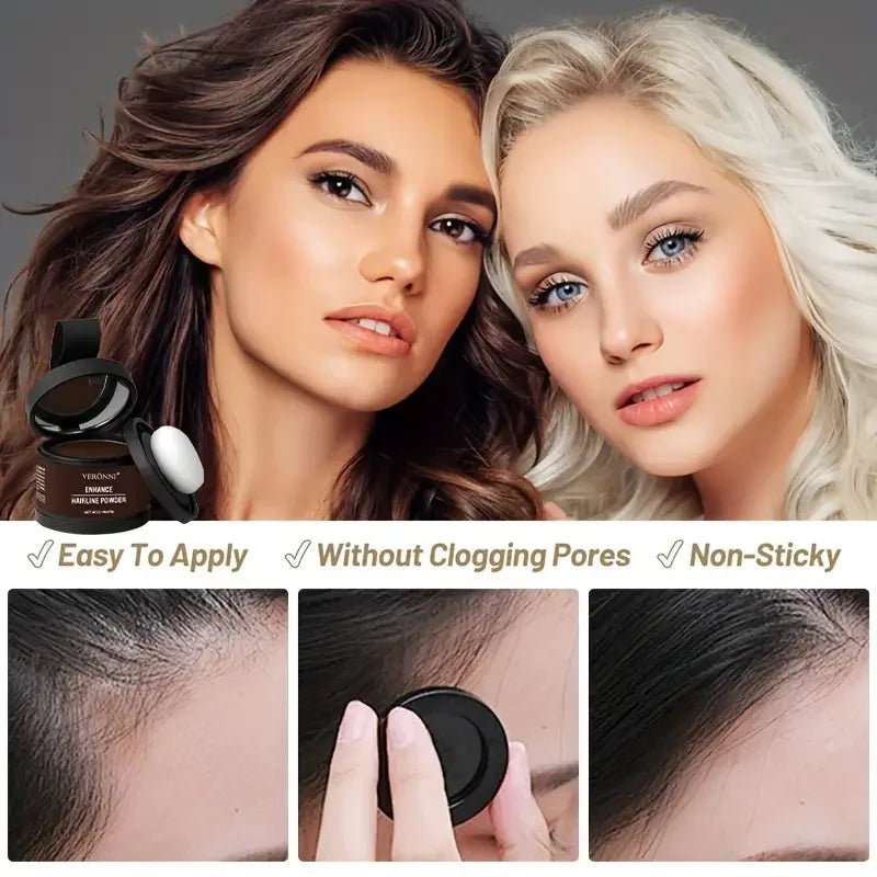Hairline & Roots Concealer Powder Black Root Natural Instant Waterproof Hairline Shadow Concealer Coverage Repair Fill In Hair Quake