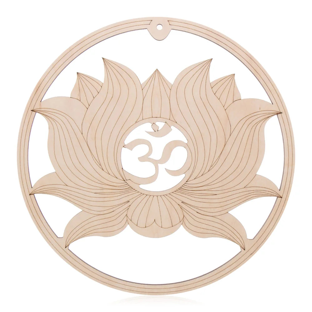 Wooden Wall Sign Flower of Life Shape Laser Cut Wood Wall Art Home Decor Handmade Coasters Craft Making Sacred Geometry Ornament Quake Style 6-30.5cm